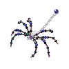 Halloween Theme Spider Glass Pendants PALLOY-JF02882-02-3