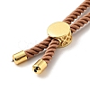 Half Finished Twisted Milan Rope Slider Bracelets FIND-G032-01G-21-4