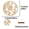 Laser Cut Unfinished Basswood Wall Decoration WOOD-WH0113-117-2