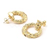 Rack Plating Brass Micro Pave Clear Cubic Zirconia Dangle Stud Earrings EJEW-M223-15G-2