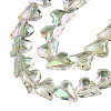 Electroplate Transparent Glass Beads Strands EGLA-N002-44-03-3