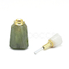 Faceted Natural Prehnite Openable Perfume Bottle Pendants G-E556-04K-3