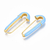 Brass Enamel Safety Pins Earrings JEWB-R015-01D-NF-1