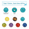 SUNNYCLUE 280Pcs 7 Colors Natural Mixed Gemstone Beads G-SC0001-57-2