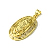 Real 18K Gold Plated Brass Micro Pave Cubic Zirconia Pendants KK-H472-17G-02-2