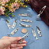 CRASPIRE 6 Pairs 6 Styles Alloy Snap Hair Clips for Woman Girls OHAR-CP0001-12-3