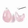 Transparent Resin Half Hoop Earrings X-EJEW-T012-03-B03-2