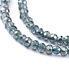 Electroplate Glass Beads Strands EGLA-F149-HP-01-3