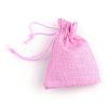 Polyester Imitation Burlap Packing Pouches Drawstring Bags ABAG-R005-9x12-19-2