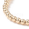 5Pcs 5 Colors Alloy Enamel Smiling Face & Brass & Glass Beaded Stretch Bracelets Set for Women BJEW-JB08774-6