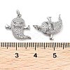 Halloween Rack Plating Brass Micro Pave Clear Cubic Zirconia Pendants KK-M280-04P-3