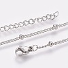 304 Stainless Steel Curb Chain Anklets AJEW-P069-02P-3