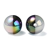 UV Plating Rainbow Iridescent Opaque Acrylic Beads OACR-C007-01G-3