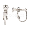 Brass Screw On Clip-on Earring Findings X-KK-L164-02P-2