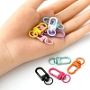 10Pcs 10 Colors Spray Painted Eco-Friendly Alloy Swivel Snap Hooks Clasps FIND-YW0003-04-2