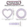CHGCRAFT 12Pcs 6 Style Heart/Ring Glitter Silicone Beads SIL-CA0002-82-2