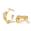 Brass Half Hoop Earrings X-EJEW-A056-03G-2