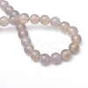 Round Natural Grey Agate Bead Strands X-G-R345-4mm-07-3