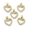 Brass Cubic Zirconia Pendants X-KK-B047-41G-1