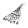 Tibetan Style Alloy Curb Chain Tassel Big Pendants FIND-K013-01AS-02-2