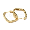 Brass Oval with Polka Dot Hoop Earrings for Woman EJEW-F314-02C-G-2