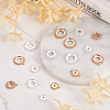 Biyun 14pcs 14 style Brass Pendant Cabochon Settings & Cabochon Connector Settings FIND-BY0001-13-5