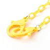 13Pcs 13 Colors Personalized ABS Plastic Cable Chain Necklaces NJEW-JN03483-3