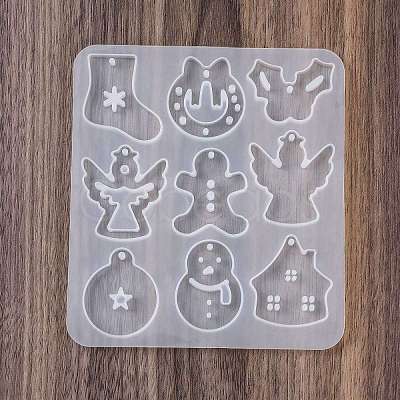 Christmas Pendants DIY Silicone Mold DIY-K073-19D-1