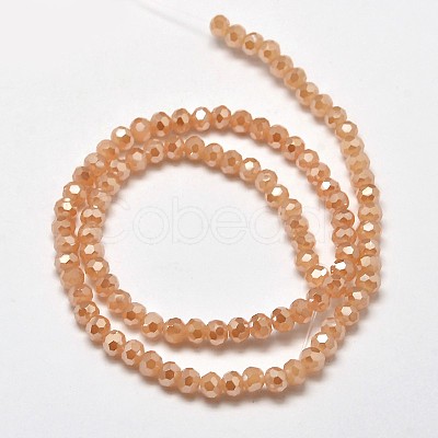 Faceted(32 Facets) Round Full Rainbow Plated Imitation Jade Electroplate Glass Beads Strands EGLA-J130-FR10-1