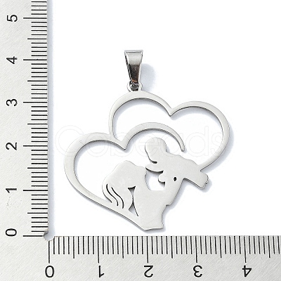 Non-Tarnish 304 Stainless Steel Pendants STAS-C097-12P-1