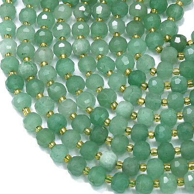 Natural Green Aventurine Beads Strands G-K389-E33-01-1