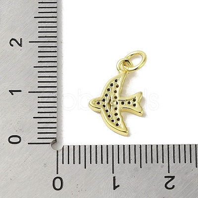 Real 18K Gold Plated Brass Pave Cubic Zirconia Pendants KK-M283-04A-02-1