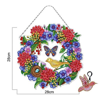 DIY Plastic Hanging Sign Diamond Painting Kit DIAM-PW0001-109I-1