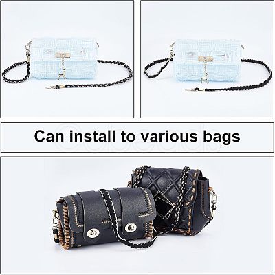 WADORN&reg 2Pcs 2 Style Braided Cord Bag Straps FIND-WR0005-36-1