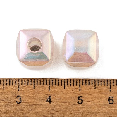 UV Plating Rainbow Iridescent Acrylic Beads PACR-C009-03A-1