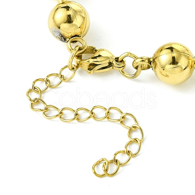 Ion Plating(IP) 304 Stainless Steel Bead Necklaces for Men Women NJEW-C053-05B-G-1