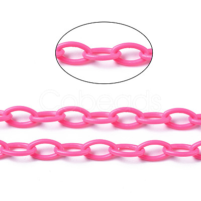 Handmade Opaque Acrylic Cable Chains KY-N014-001H-1