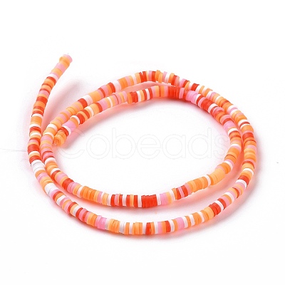 Handmade Polymer Clay Beads Strands CLAY-R089-3mm-003-1