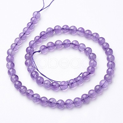 Natural Amethyst Beads Strand X-GSR6mmC062-1