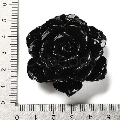 Synthetic Shell Dyed Carved Flower Connector Charms CORA-D034-01D-1