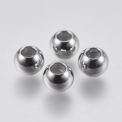 304 Stainless Steel Beads STAS-F139-062P-6mm-1