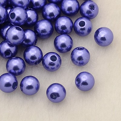 Imitation Pearl Acrylic Beads PL610-07-1