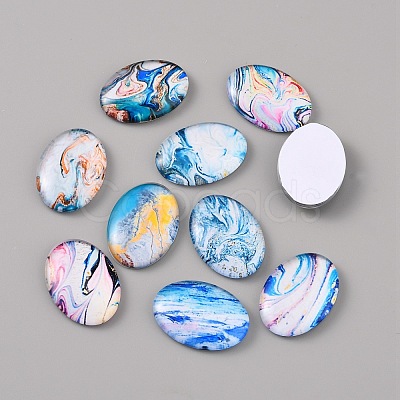 Glass Cabochons GGLA-WH0002-004-1