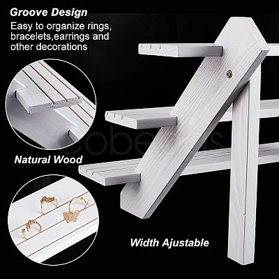 DIY 3 Tier Wooden Display Riser Kit ODIS-WH0029-25A-1