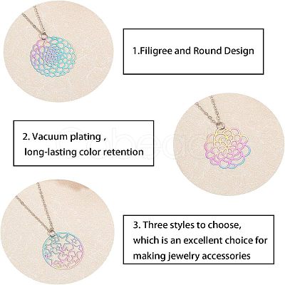 Unicraftale PVD Vacuum Plating 201 Stainless Steel Filigree Joiners Links STAS-UN0012-56-1