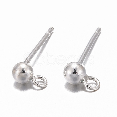 925 Sterling Silver Ear Stud Findings STER-K167-042B-S-1