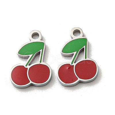 304 Stainless Steel Enamel Charms STAS-L022-006P-1