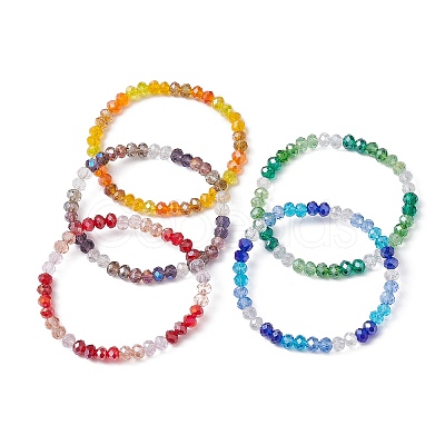 Glass Beaded Stretch Bracelets for Women BJEW-JB09675-1