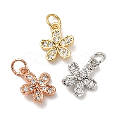 Brass Cubic Zirconia Pendants KK-K349-20-1