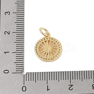 Brass Micro Pave Clear Cubic Zirconia Charms KK-E111-32B-G-1